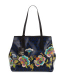 Little Marlborough Paradise Tote Bag, Dark Blue