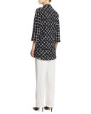 Gridlock Easy Shirt with Drama Buttons, Plus Size