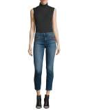 Lorient Embellished Skinny Ankle Jeans, Blue