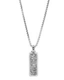Men's Classic Chain Calcite & Sterling Silver Dog Tag Necklace