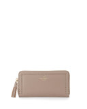 orchard street lacey continental wallet, porcini