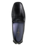 Trillby Leather Slip-On Driver, Black