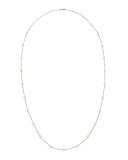 36" White Gold Diamond Station Necklace, 4.18ct