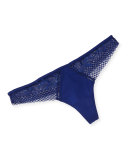 Myrta Lace Thong, Dark Blue