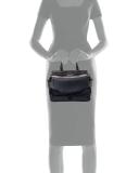 Pilot Small Leather Satchel Bag, Navy