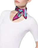 Heels-Print Small Square Scarf, Rogue