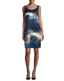 Sleeveless Scoop-Neck Sheath Dress 