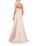 Strapless Sweetheart-Neck Gown