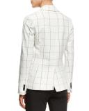 Clubhouse Cutaway Jacket, White/Black