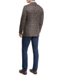 Moroccan Windowpane Sport Jacket, Beige