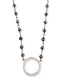 Twilight Diamond Circle Pendant Necklace