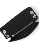 Yasmeen Small Studded Clutch Bag, Black/Palladium