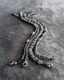 Silver Skull Bead Bracelet