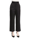 Resme Wide-Leg Cropped Pants, Black
