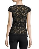 Debut Lace Cap-Sleeve Top