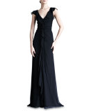 Crinkled Chiffon Gown