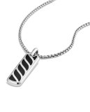 Graphic Cable Ingot Tag w/Black Onyx