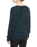 Long-Sleeve Boucle Sweater