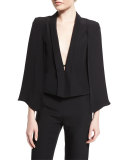 Deep-V Cape Jacket, Black