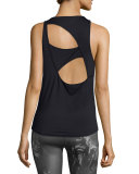 Dalia Cutout-Back Sleeveless Sport Tank