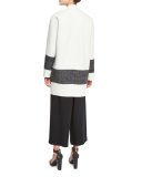 Rowe Pleated Cropped Wide-Leg Pants, Black