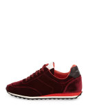 Dylan Velvet Low-Top Sneaker