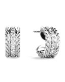 Cable Classics Extra-Small Earrings with Diamonds