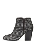 Nicky Glitter 80mm Bootie, Argento/Nero