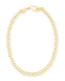 Adjustable 18K Gold-Plated Chain Necklace, 18"