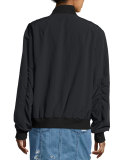 Beve Reversible Bomber Jacket, Black