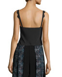 Margarit Lace-Trim Camisole Top, Black