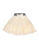 Bella Tiered Tulle A-Line Skirt, Yellow, Size S-M