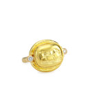 Grazing Horse 19k Gold & Diamond Ring