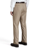 Flat-Front Trousers, Tan