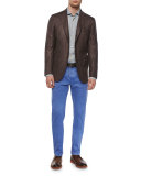 Twill Five-Pocket Pants, Blue