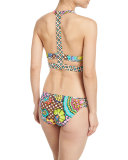 Madagascar Paisley-Print Halter Swim Top