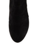 Nori Suede Demi-Wedge Bootie, Black