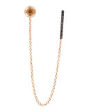 Lumiere Black Diamond Stud & Chain Earring