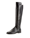 Buena Tall Leather Boot, Black