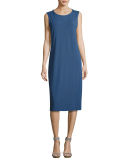 Sleeveless Jewel-Neck Jersey Midi Dress