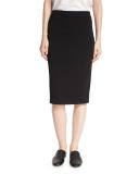Jersey Pencil Skirt, Black