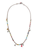 Suede Tassels Necklace, Multi