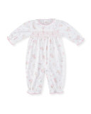 Ribbon Bouquets Floral Pima Coverall, Light Pink, Size 3-24 Months