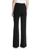 Tuffni High-Waist Wide-Leg Sailor Pants, Black