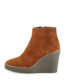 Vena Shearling Fur-Lined Wedge Bootie