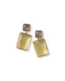 18k Rock Candy® Snowman Double-Drop Earrings in Citrine/Shell
