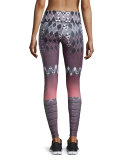 Graphic Print Sport Leggings, Tanzania