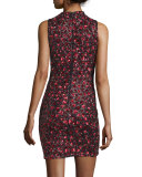 Rosalee Embellished Mock-Neck Mini Dress