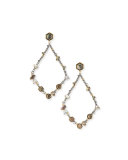 Dangling Multi-Crystal Teardrop Earrings
