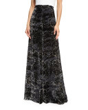 Psycho Velvet Burnout Wide-Leg Pants